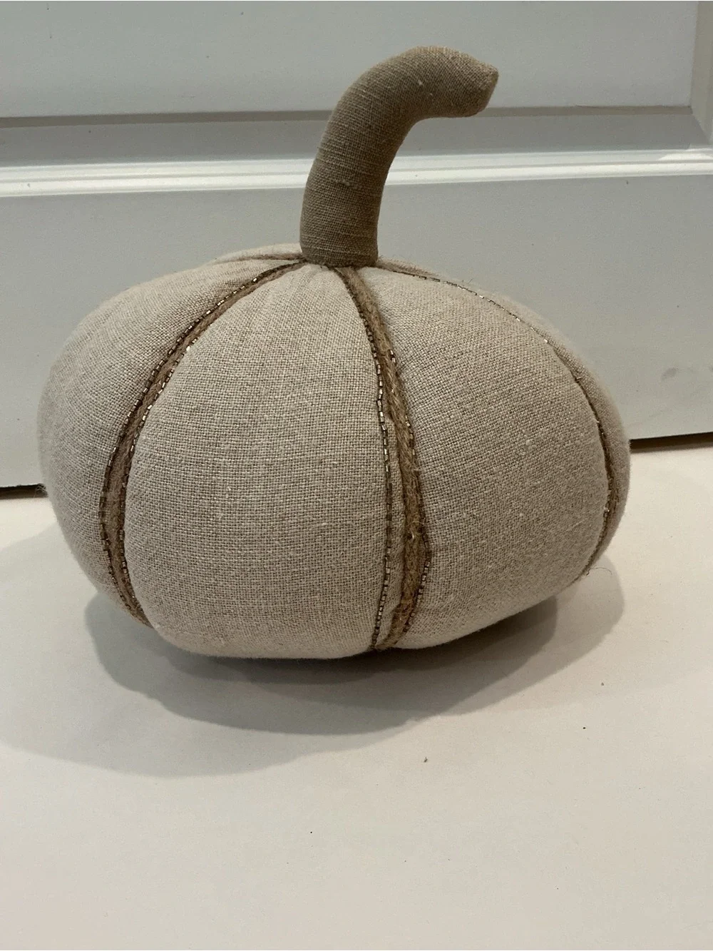 Pottery Barn Pumpkin Shape Linen Pillow